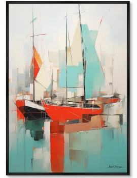 Постер на холсте In the Harbor 75X105 CM