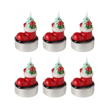 Набор декоративных свечей festive stocking из коллекции new year essential, 6 шт.