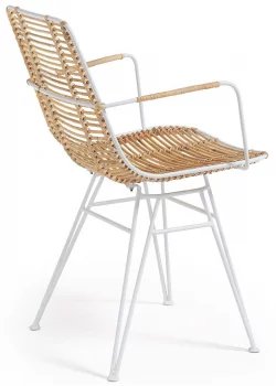 Стул из ротанга Ashanti 81X58X50 CM белый