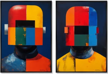 Набор из двух постеров на холсте Vibe collection Modernist Divers 75X105 / 75X105 CM