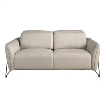 2-местный диван с реклайнером из песочной кожи 164X111X104 CM