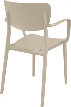 Стул пластиковый Lisa 53X54X82 CM бежевый