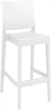 Стул пластиковый барный Maya 45X51X108 CM белый