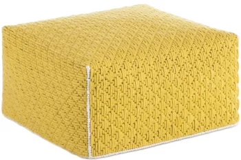 Пуф с чехлом из шерсти Silai Big 68X68X35 CM жёлтый