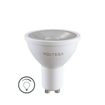 Светодиодная лампа Voltega Simple GU10 софит диммируемый 6Вт (≈60Вт) 2800K