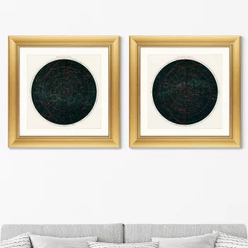 Диптих Constellations of the Two Hemispheres 61X61 / 61X61 CM