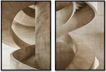 Набор из двух постеров на холсте Iron in Concrete 75X105 / 75X105 CM