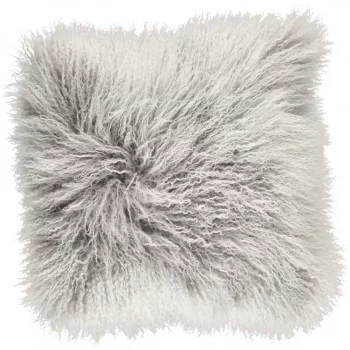 Подушка c мехом тибетской козы Snow 40X40 CM Ash