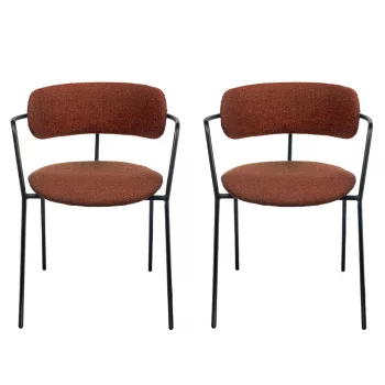 Комплект из 2 стульев Ant букле терракотовый 56X55X75 CM