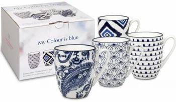 Набор из четырёх кружек My colour is blue 360 ml