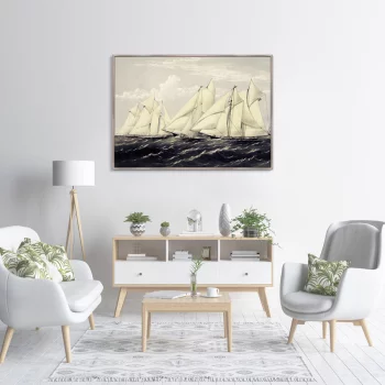 Постер Yachts on a summer cruise 105X75 CM