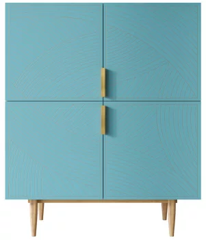 Комод Line 100X45X120 CM blue