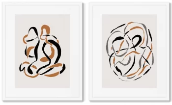 Комплект из двух постеров Calligraphic love 42X52 / 42X52 CM