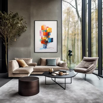 Постер на холсте Disassembled colors 75X105 CM