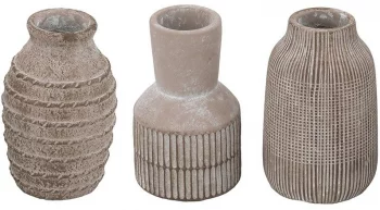 Набор из трёх ваз Vespera 10X10X15 / 10X10X15 / 9X9X15 CM