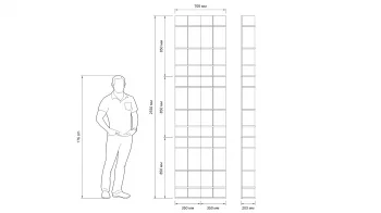 Стеллаж Тетрис 70X20X255 CM