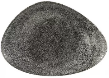 Тарелка треугольная Raku Quartz Black 37X25 CM