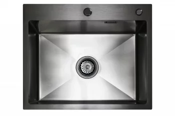 Кухонная мойка из нержавейки BLANTEK LS-5848B Nano black