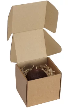 Свеча декоративная Edge 9X9X11 CM коричневого цвета