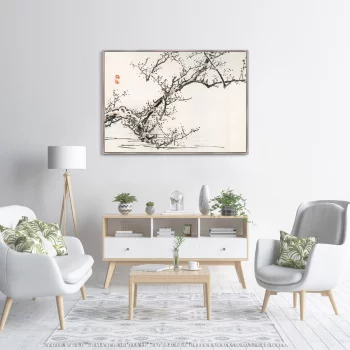 Постер Tree against the backdrop of water 105X75 CM