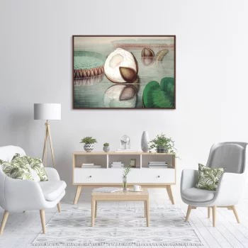 Постер Form of a gigantic water lily 105X75 CM