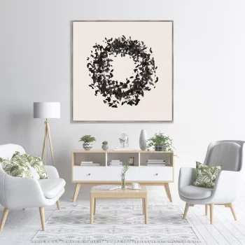 Репродукция на холсте Autumn leaf fall 105X105 CM