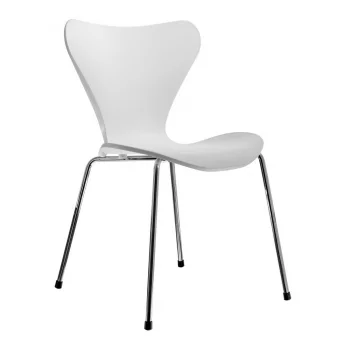 Комплект из 4 стульев Seven Style белый с хромированными ножками 48X53X80 CM