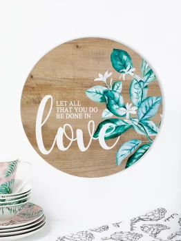 Настенное декоративное панно Love 30X1.5X30 CM