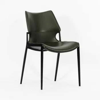 Стул Бремен зеленая экокожа черные ножки 49.5X59X83.5 CM