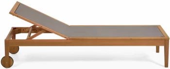 Шезлонг из эвкалипта Caterin 200X70X37-94 CM бежевый