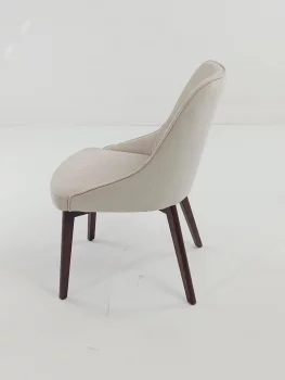 Стул ABI BOSTON-102, латте, ткань / орех 54X63X89 CM
