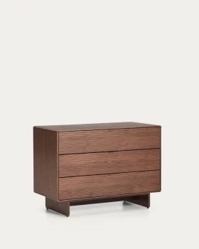 Комод с 3 ящиками Norlen из шпона ореха 101X75 CM