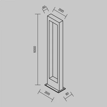 Ландшафтный светильник Бонн 60X200X1000 CM