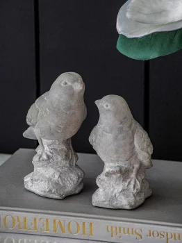 Набор из двух декоративных элементов Bird 13X8X17 / 13X8X15 CM