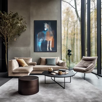 Постер на холсте Horses in a color glow 75X105 CM