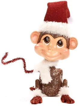Новогодняя игрушка Santa Wobble Monkey 16 CM