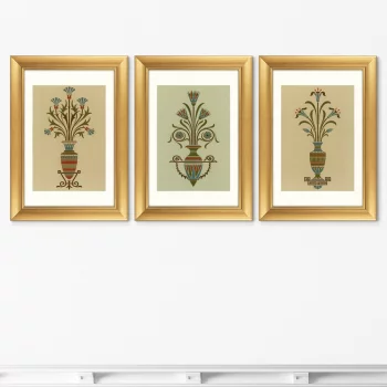 Набор из 3-х картин Floral pattern 51X71 / 51X71 / 51X71 CM