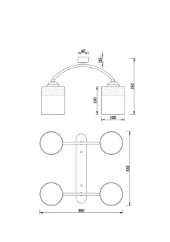 Люстра Гретта FR5088PL-04B 36X32X24.2 CM
