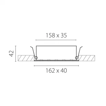 Встраиваемый светодиодный светильник Guarda 16X4X4 CM
