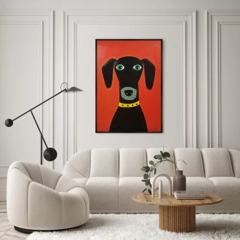 Постер на холсте Dog 75X105 CM