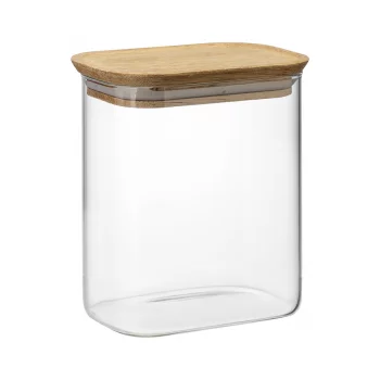 Банка для хранения прямоугольная glass acacia, 950 мл