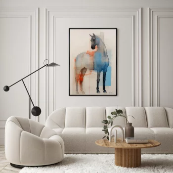Постер на холсте Horses in a color scheme 75X105 CM