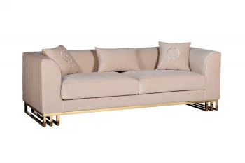 Диван Lucerne трехместный бежевый велюр 230X86X75 CM