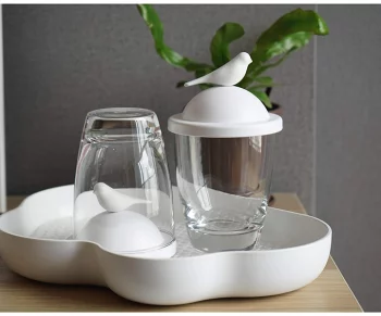 Чашка с крышкой Sparrow 200 ml белая