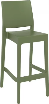Стул пластиковый барный Maya 45X51X108 CM зелёный