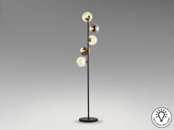 Торшер Inoa 5L черный-дымчатый-янтарный 34X159 CM