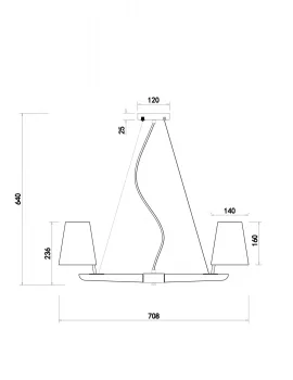 Подвесная люстра Арельяно 70X70X64 CM