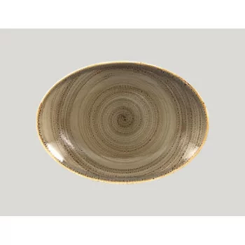 Овальная тарелка RAK Porcelain Twirl Alga 32*23 см