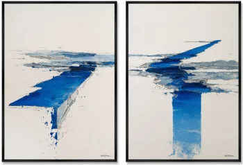 Набор из двух постеров на холсте Geometry of Spring Rivers 75X105 / 75X105 CM