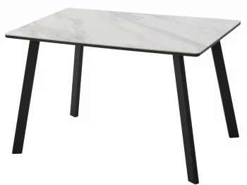 Стол ТИК ТАК 120 Белый мрамор MATTE керамика 120X80X75 CM
